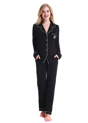 NORA TWIPS Womens Pajamas Long Sleeve Sleepwear Soft PJ Set Pocket XS-XL